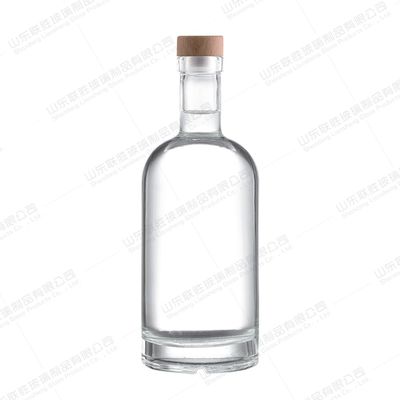 quality 350 ml 500 ml 700 ml 1000 ml Bouteille de vin en verre avec collier en verre Bouteille sans plomb factory